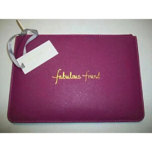 NWT Katie Loxton London Fabulous Friend Makeup Bag Fusia Pink Gold Zippered